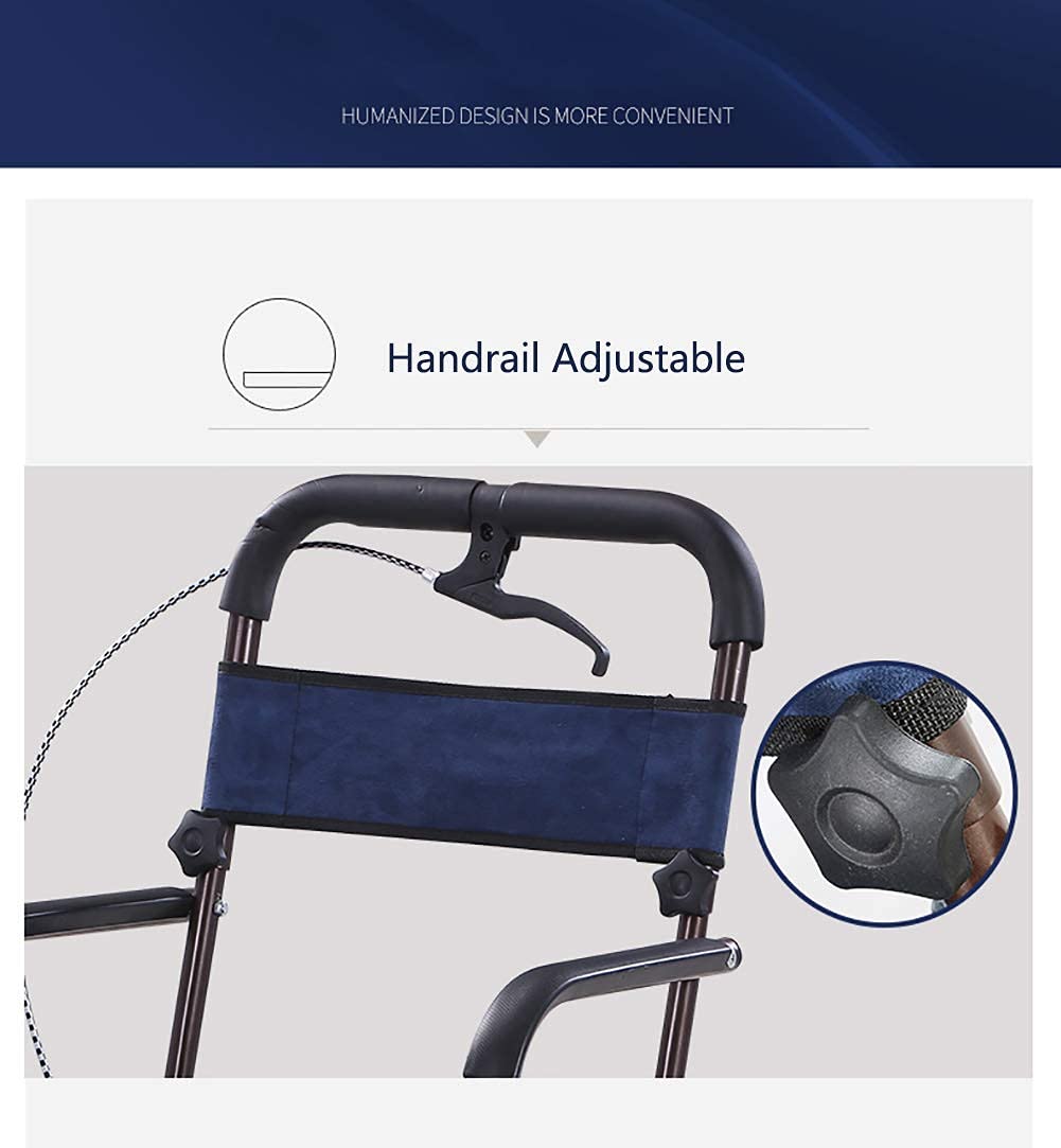 4 Wheel Folding Rollator Walker with Seat and Basket A764
