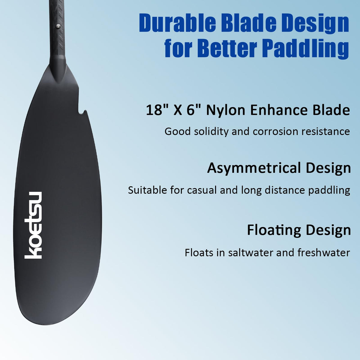 Aluminum 4-Piece Adjustable Double-Sided Kayak Paddle T6676