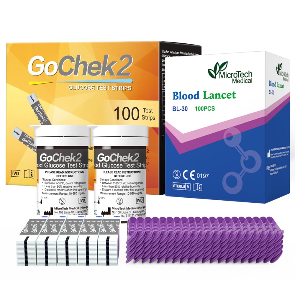 Blood Glucose Test Strips & Lancets, 100 Count T14223