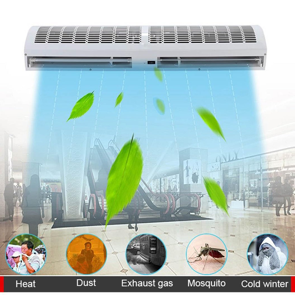 Over Door Air Curtain 60cm 2 Wind Speeds Remote Control J75942