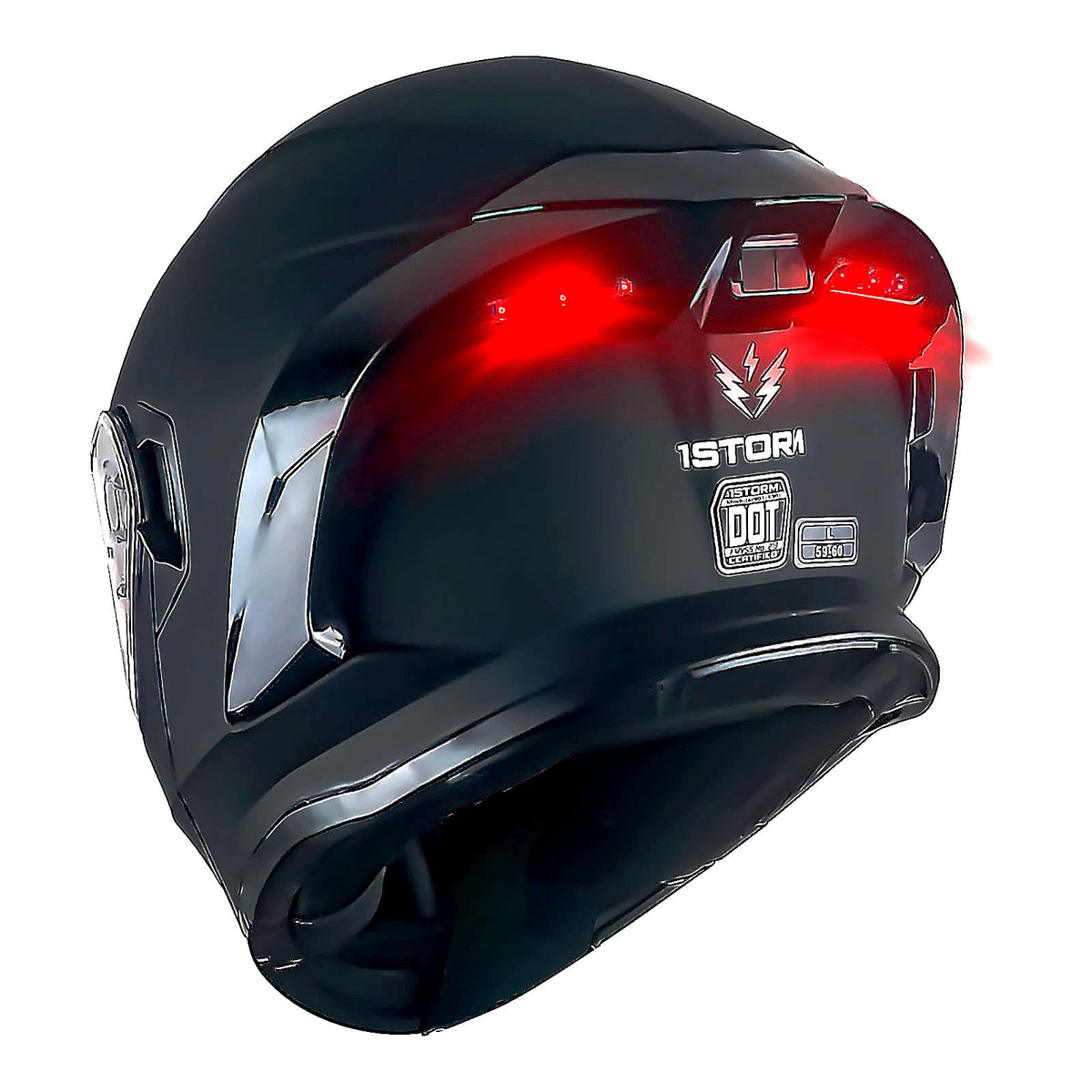 Matt Black Modular Full Face Motorcycle Helmet O960644
