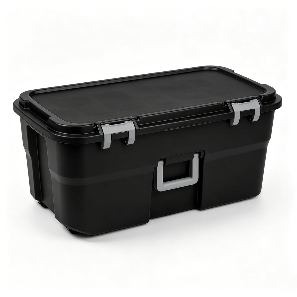 22 Gallon Wheeled Plastic Footlocker K7122