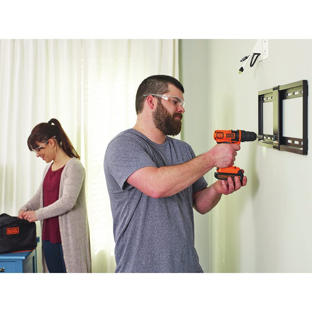 20V MAX 68-Piece Cordless Drill and Home Tool Kit with Storage Bag O70394