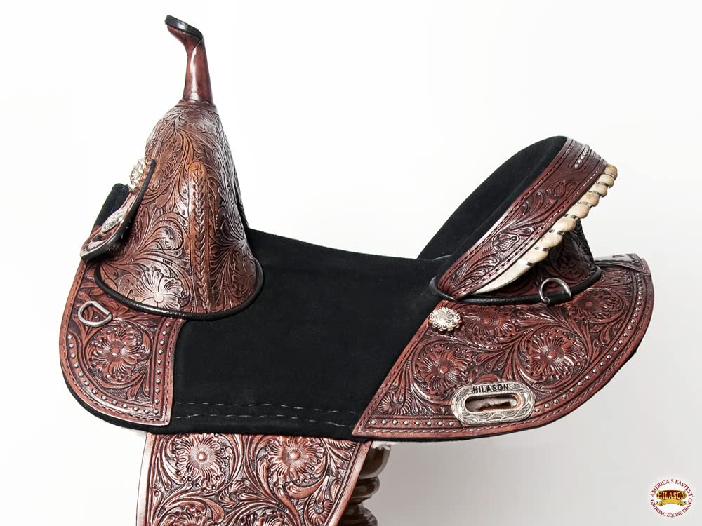 Western Horse Treeless Trail Barrel Saddle Leather O991792