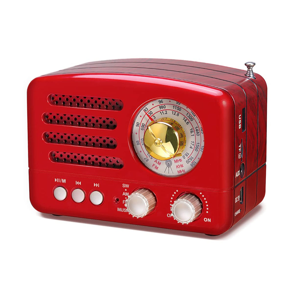 Retro Vintage AM FM Radio with Bluetooth Speaker S550610