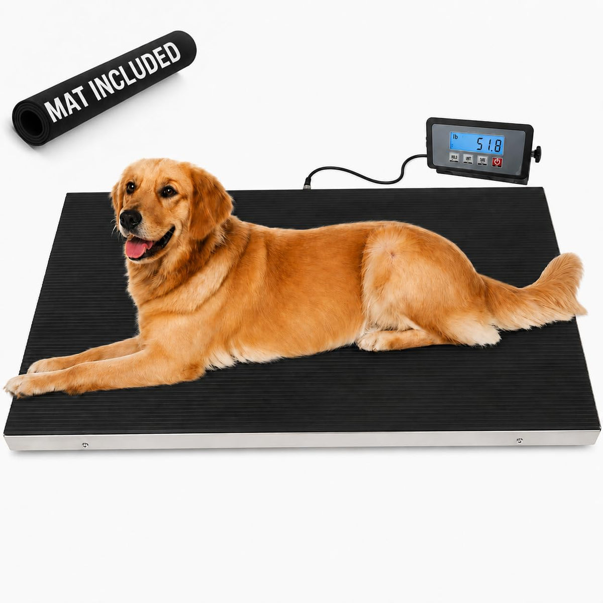 Heavy Duty 660 Pounds Veterinary Dog Scale with Stainless Steel Platform J10728