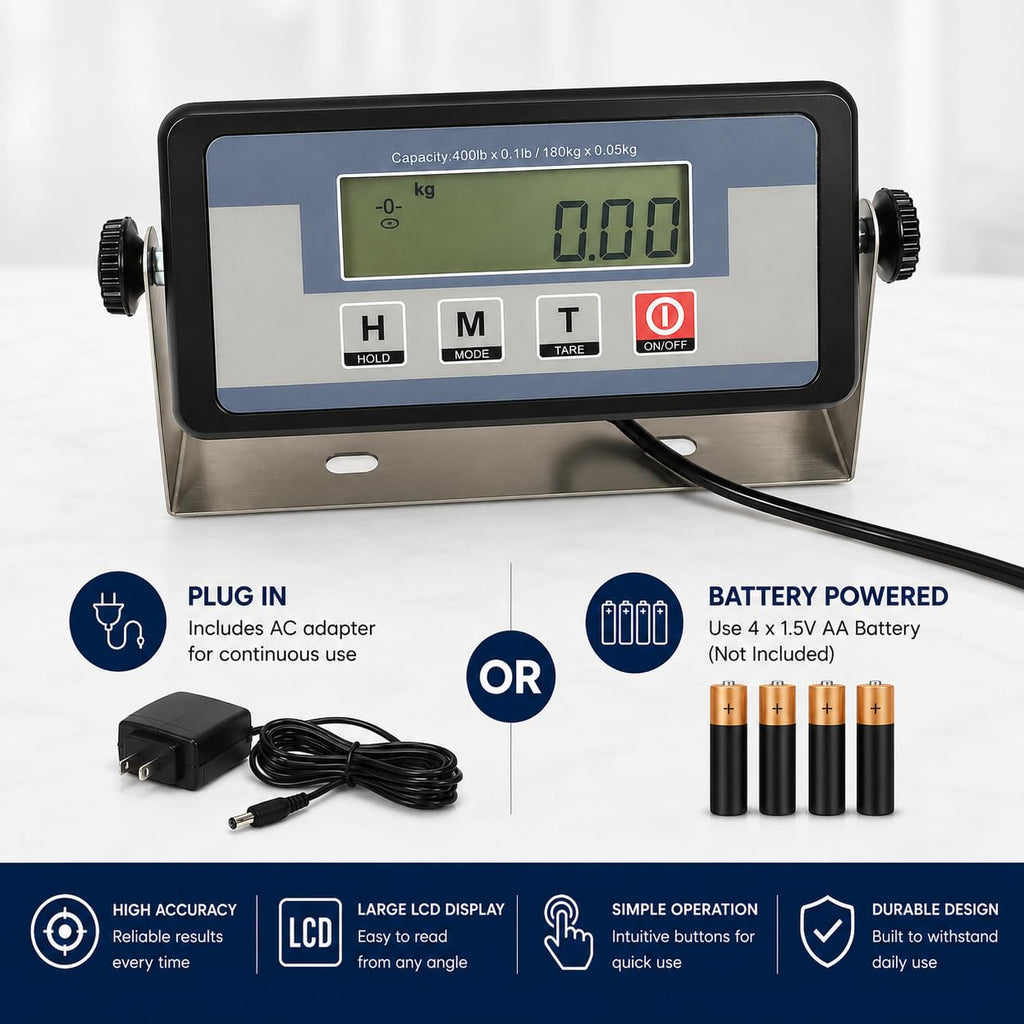 Heavy Duty 660 Pounds Veterinary Dog Scale with Stainless Steel Platform J10728