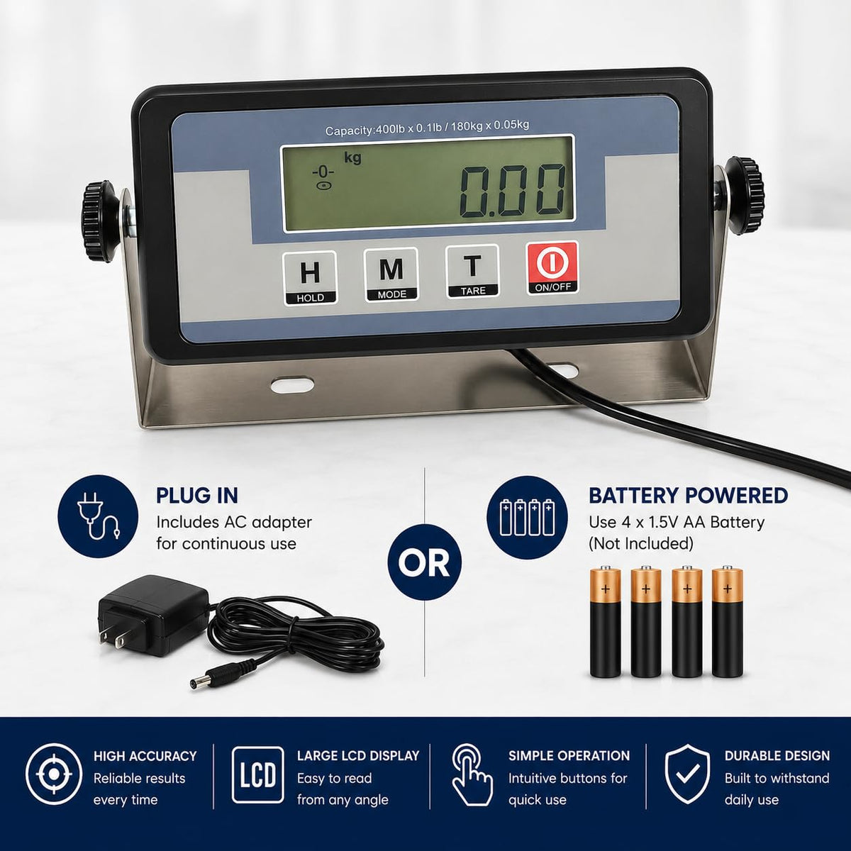 Heavy Duty 660 Pounds Veterinary Dog Scale with Stainless Steel Platform J10728