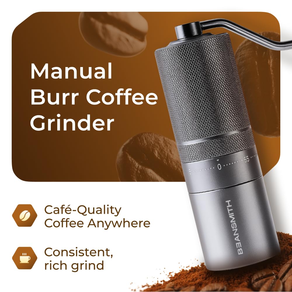 Manual Coffee Grinder 7 Star Stainless Steel Conical Burr 30g Capacity E100