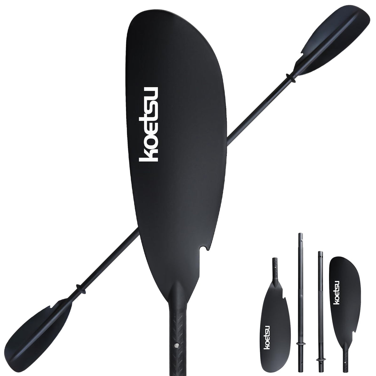 Aluminum 4-Piece Adjustable Double-Sided Kayak Paddle T6676