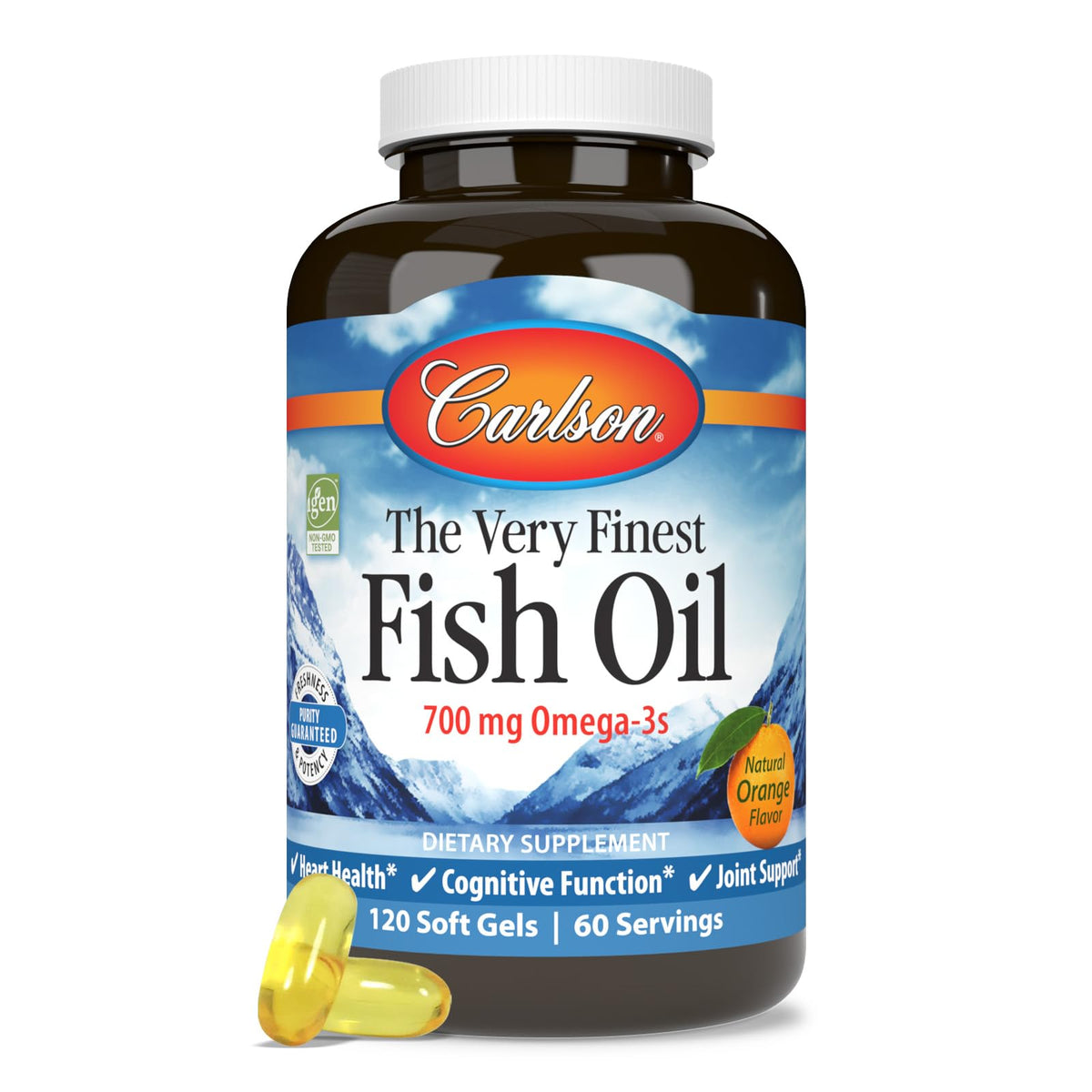 Fish Oil 700 mg Omega-3s Orange 120 Softgels R386712
