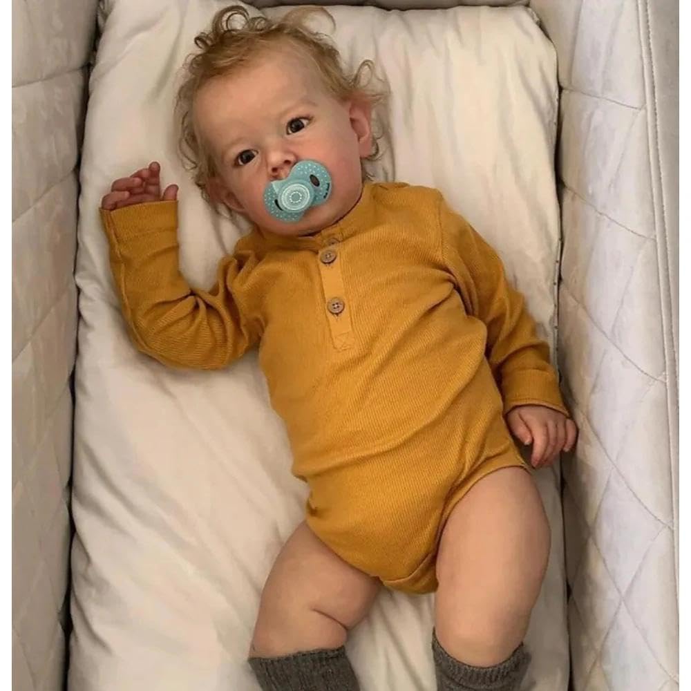 20 inch Vinyl Reborn Baby Doll with Hair Q697159