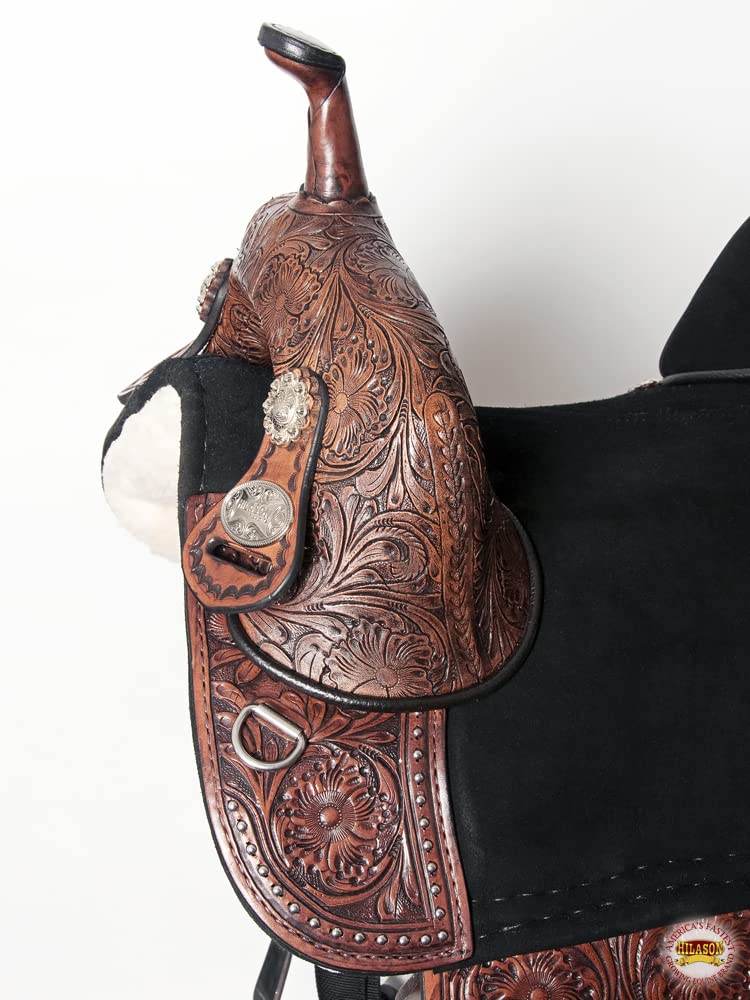 Western Horse Treeless Trail Barrel Saddle Leather O991792