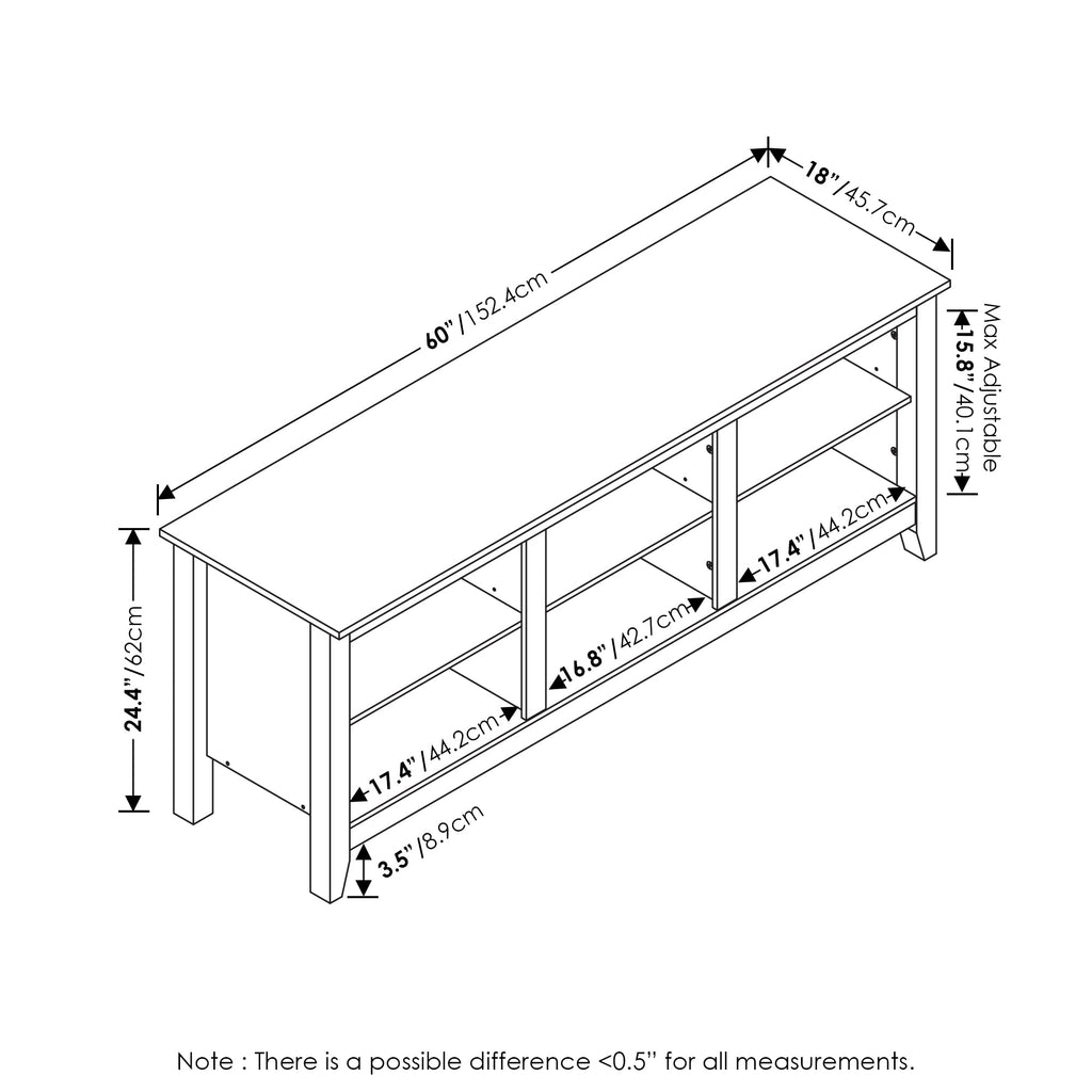 3-Tier TV Stand up to 65 Inch J26824