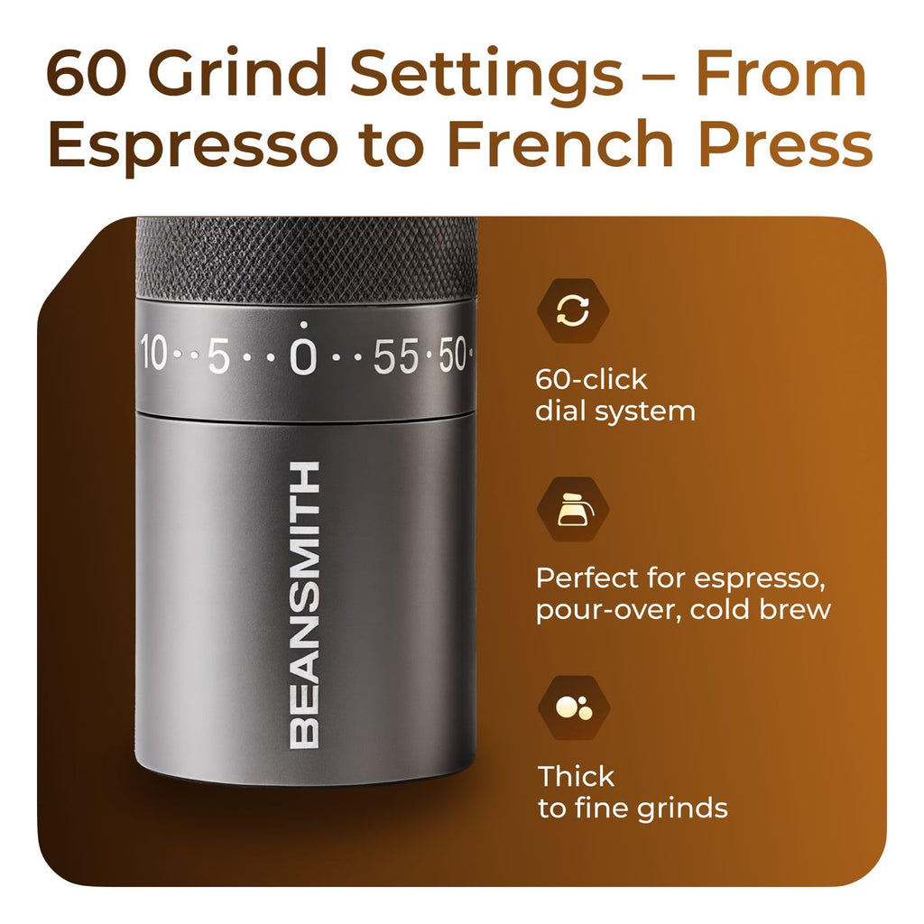 Manual Coffee Grinder 7 Star Stainless Steel Conical Burr 30g Capacity E100