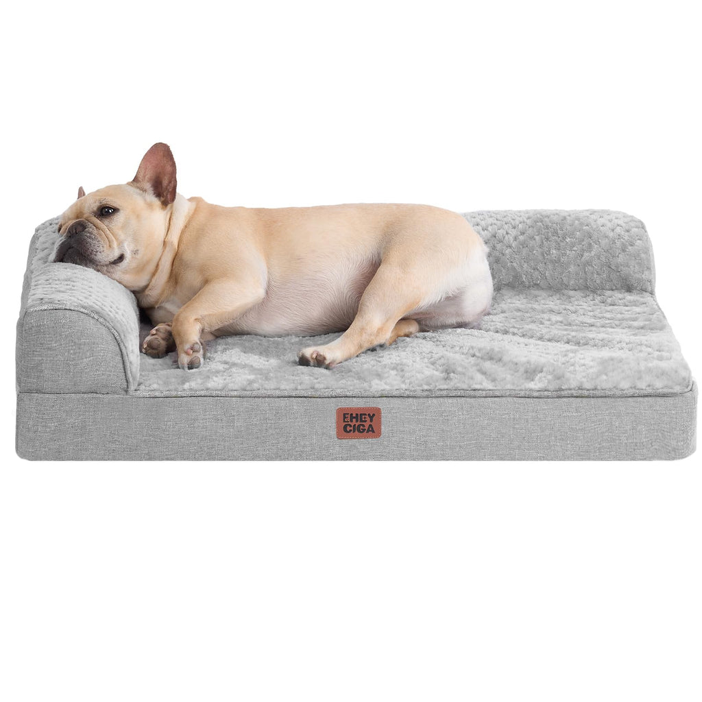 Medium Grey Memory Foam Dog Bed E340