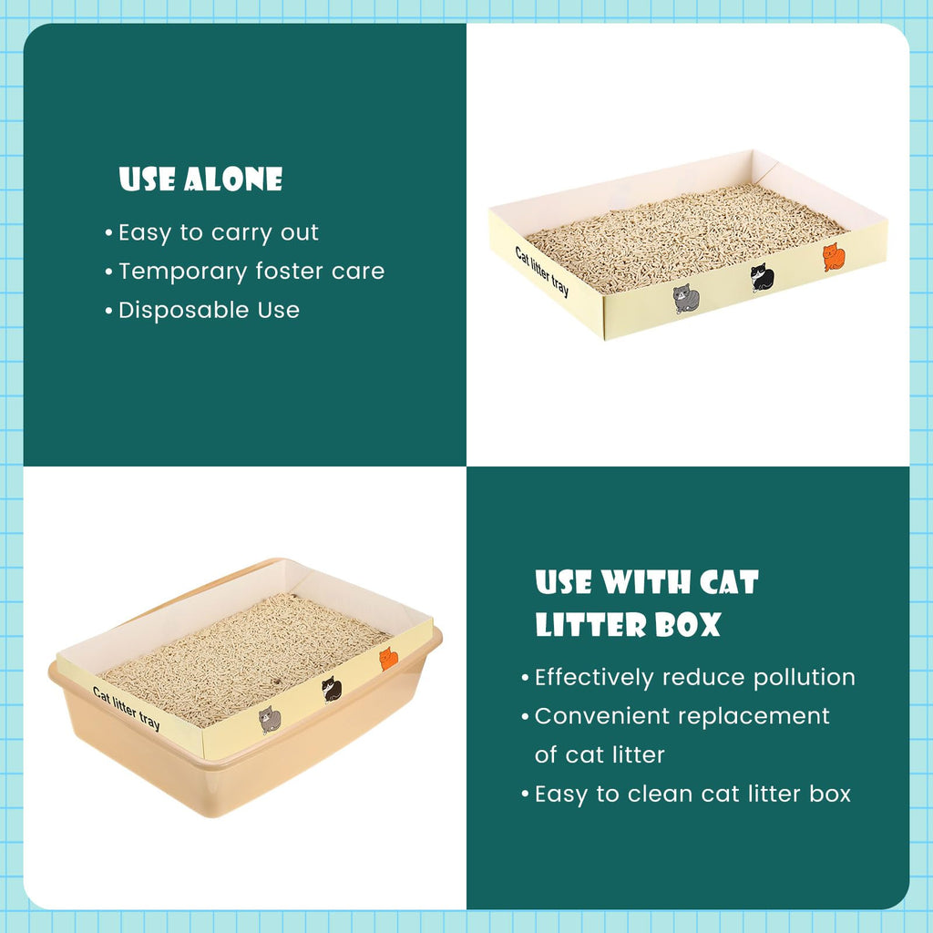 30 Pack Foldable Disposable Cat Litter Box F638899