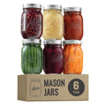 16 Oz 6 Pack Regular Mouth Mason Jars F37299