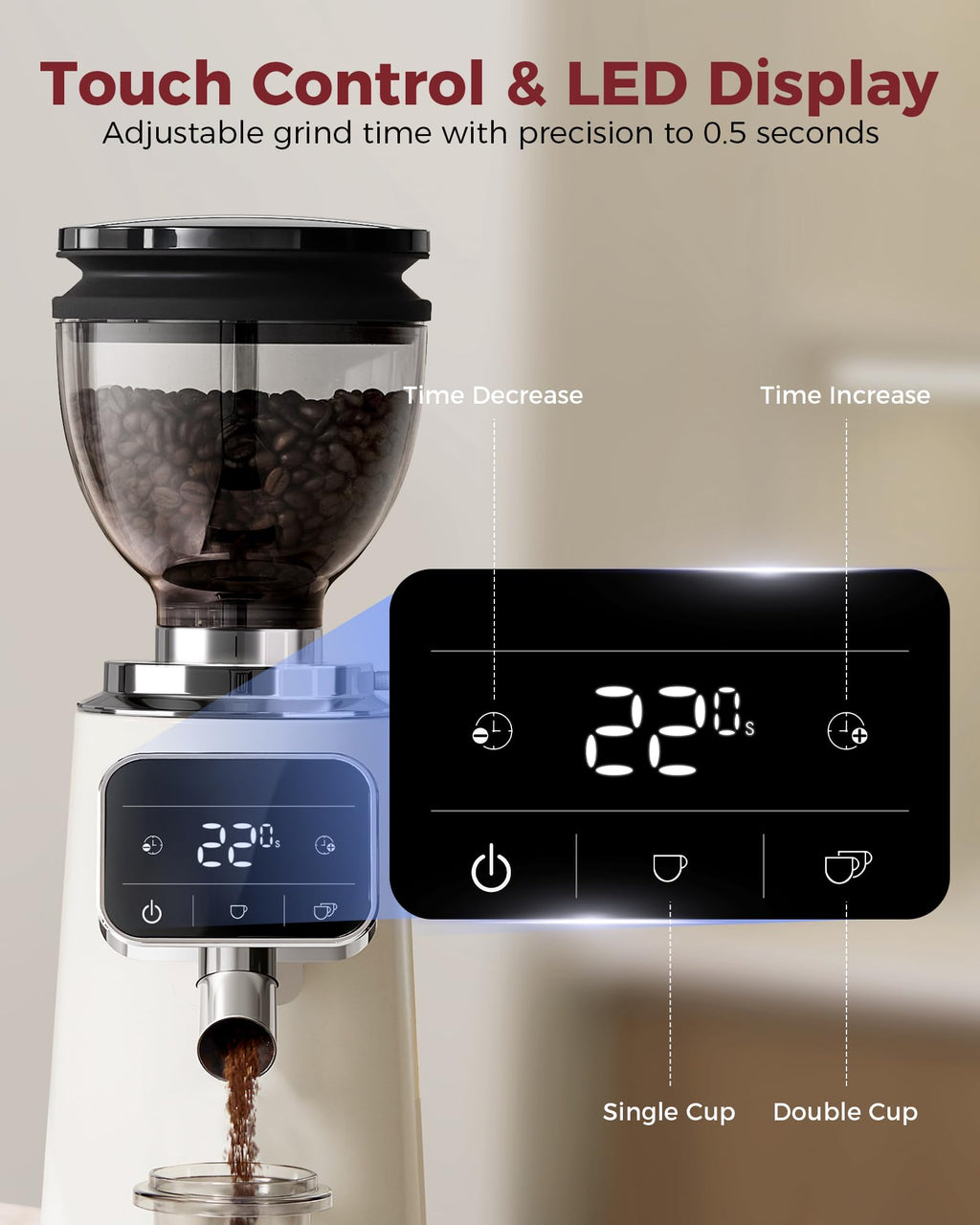 64mm Flat Burr Coffee Grinder I20722