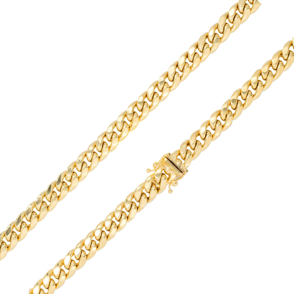 10k Yellow Gold Cuban Link Chain Necklace L724