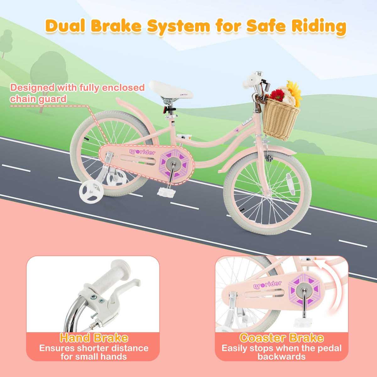 14 16 18 Inch Kids Bike with Training Wheels R19820