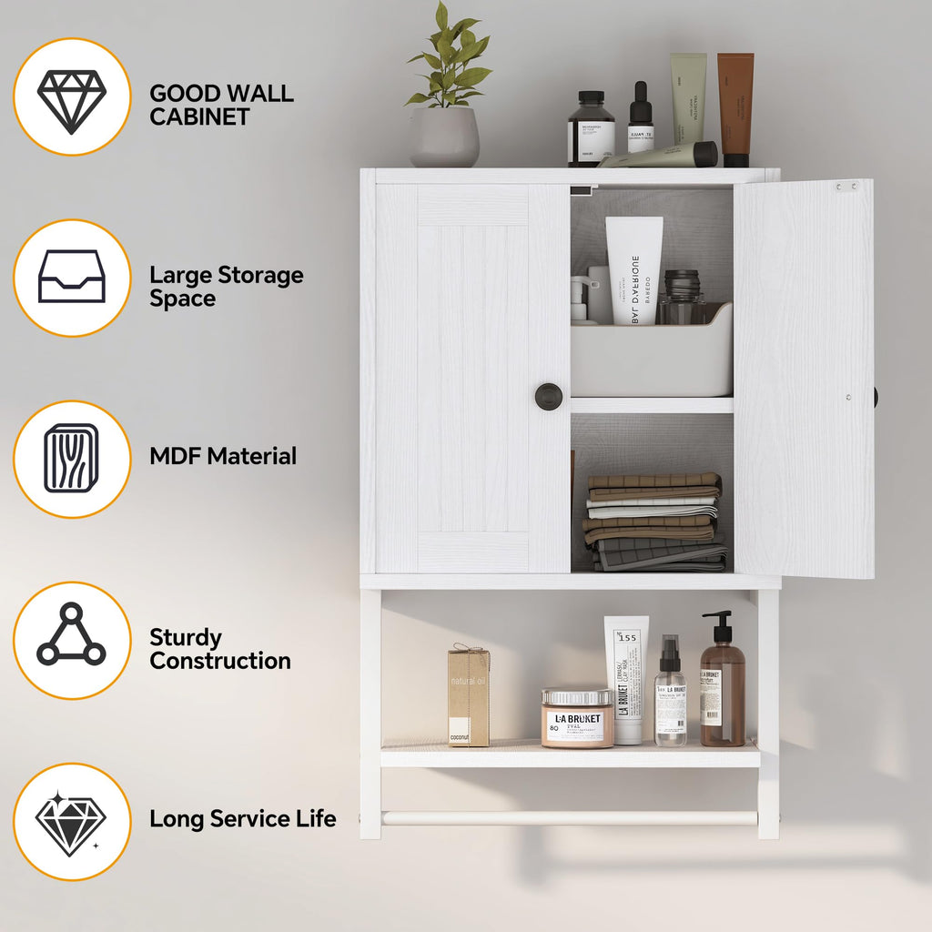 Small Rustic Medicine Cabinet with Two Barn Doors B8386