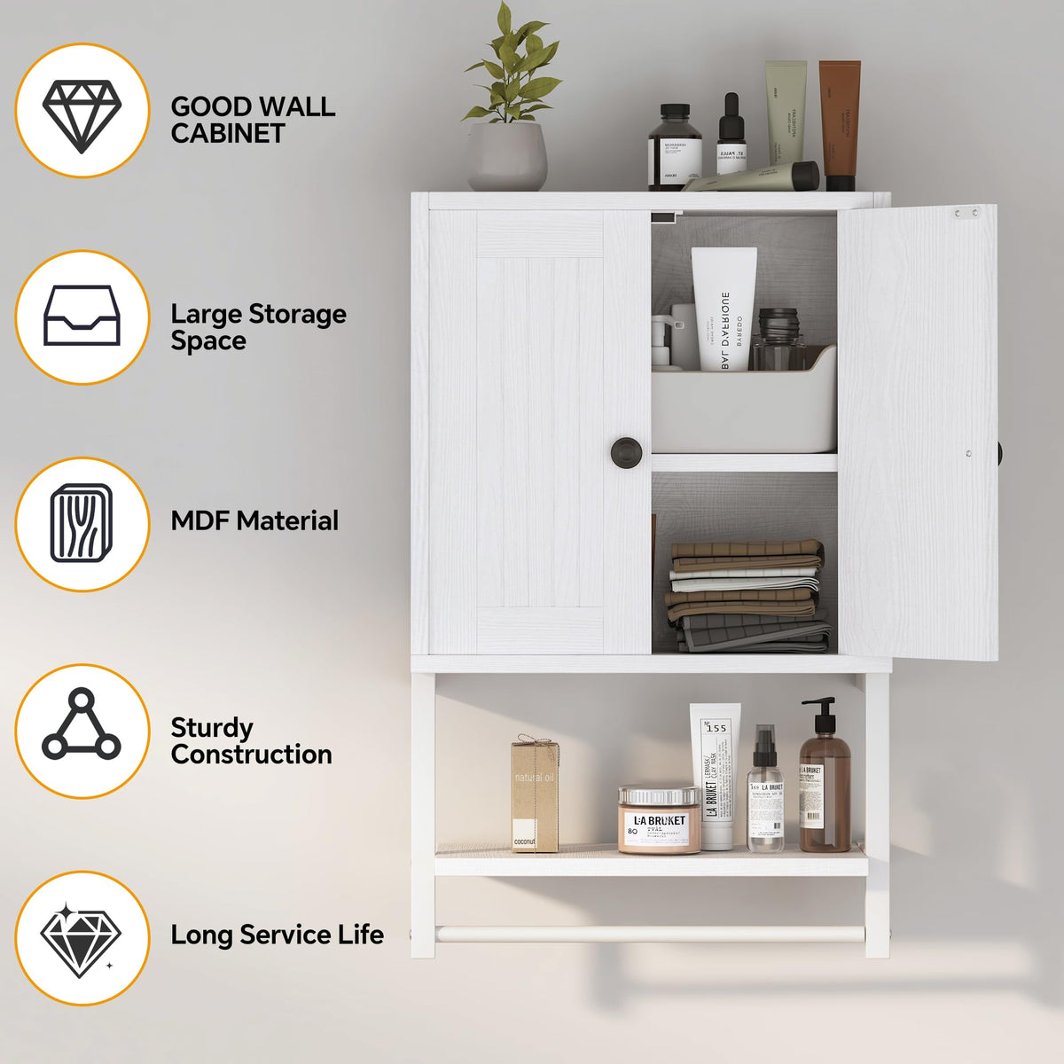Small Rustic Medicine Cabinet with Two Barn Doors B8386