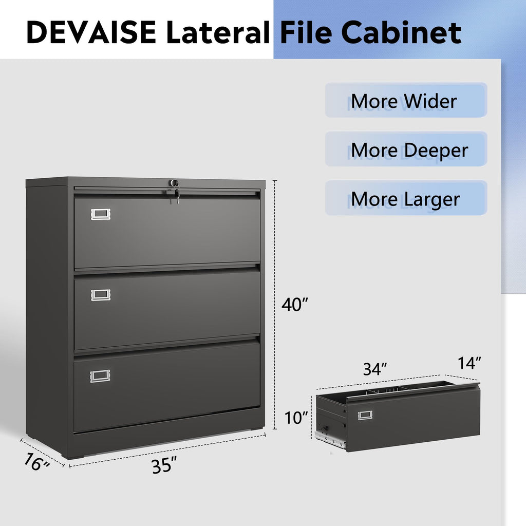 3 Drawer Lateral File Cabinet D5961