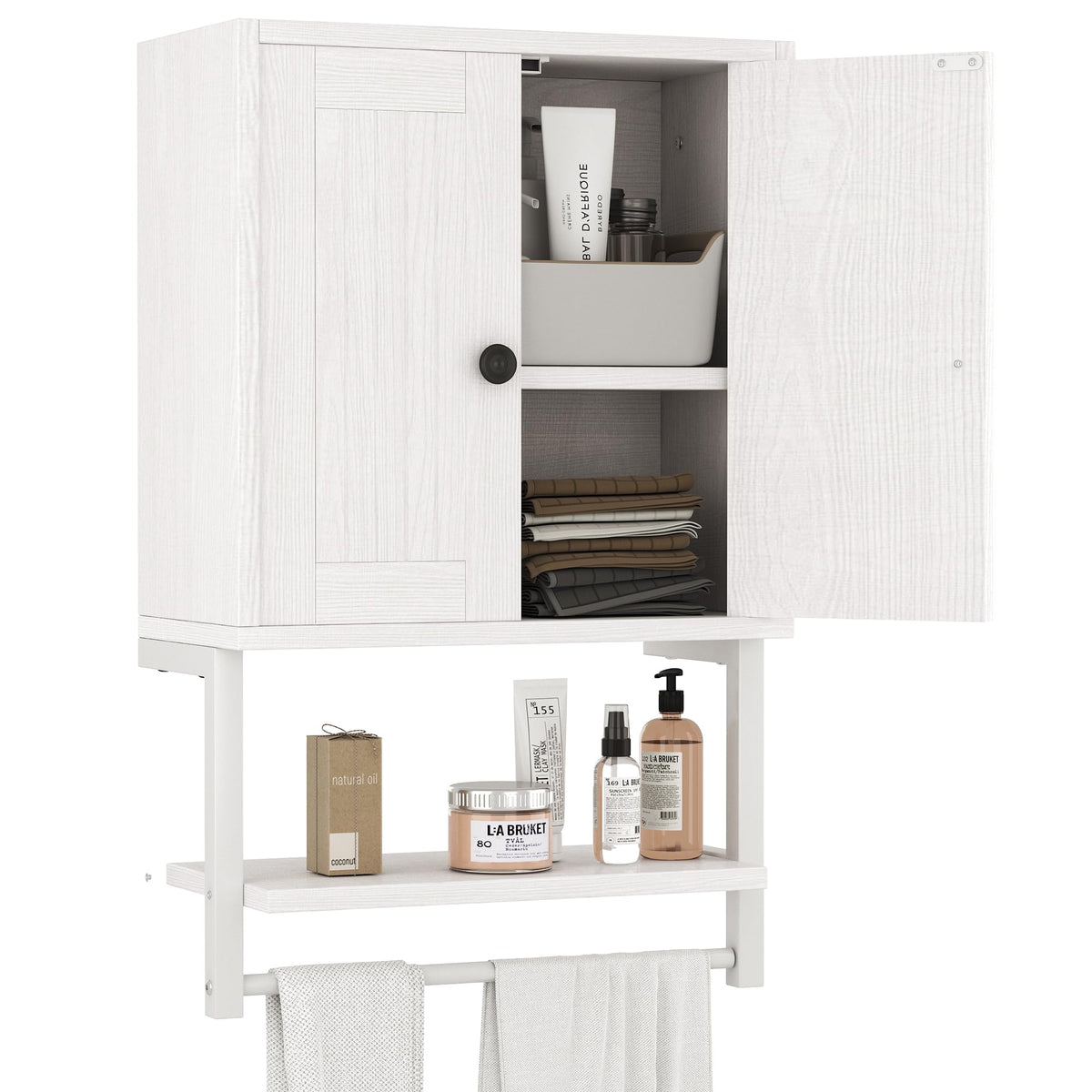 Small Rustic Medicine Cabinet with Two Barn Doors B8386