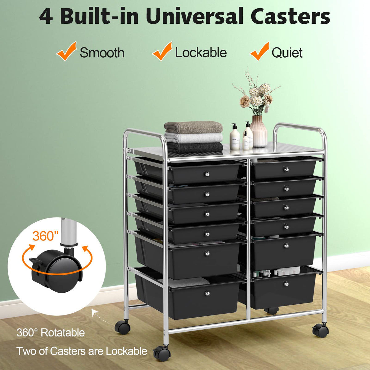12 Drawer Rolling Storage Cart L241170