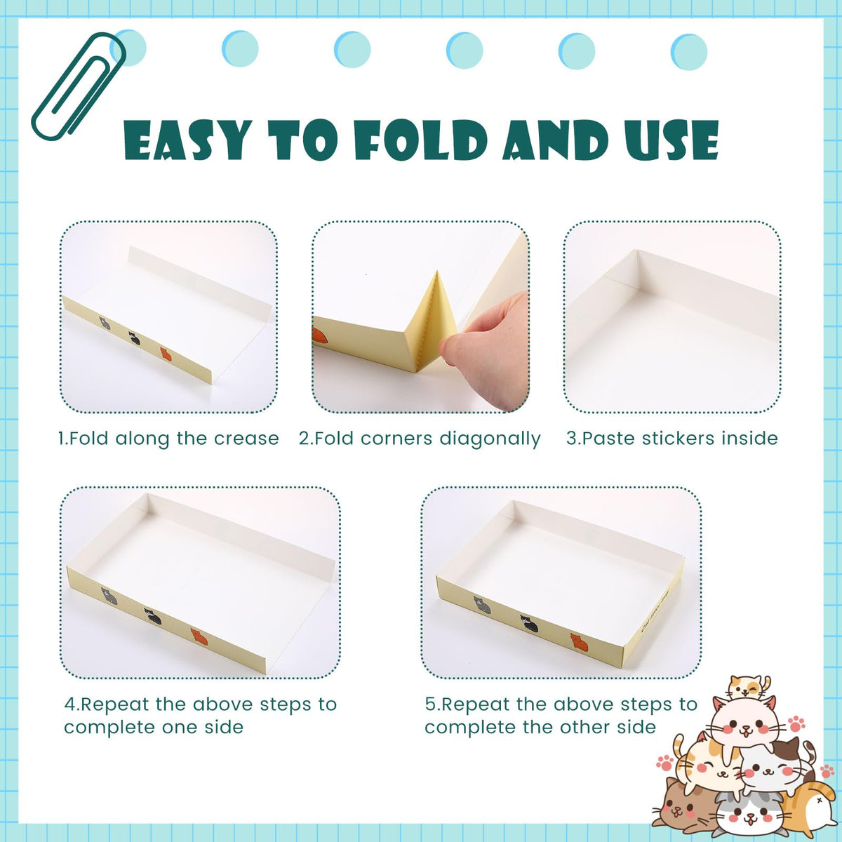 30 Pack Foldable Disposable Cat Litter Box F638899