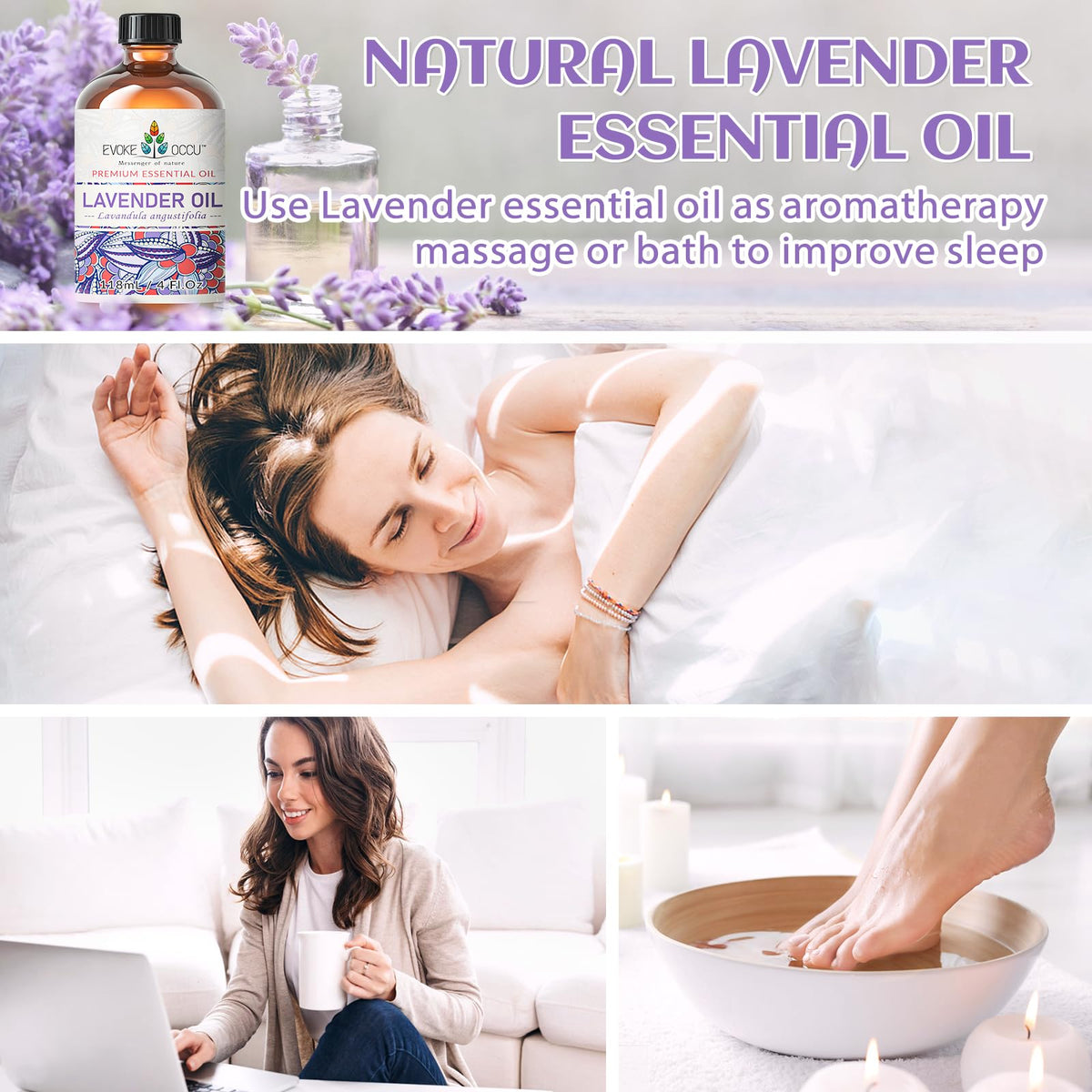 Basil and Lavender Essential Oil 4 Fl Oz S88476