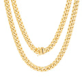 10k Yellow Gold Cuban Link Chain Necklace L724
