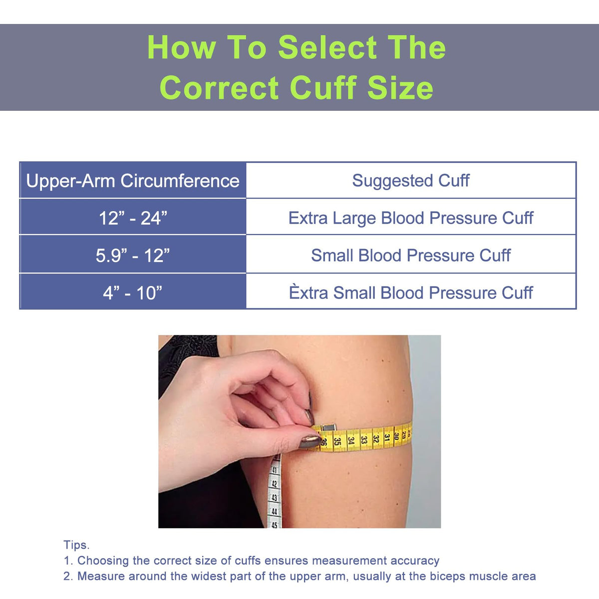 Extra Large Blood Pressure Cuff 22-52CM Adjustable D5543