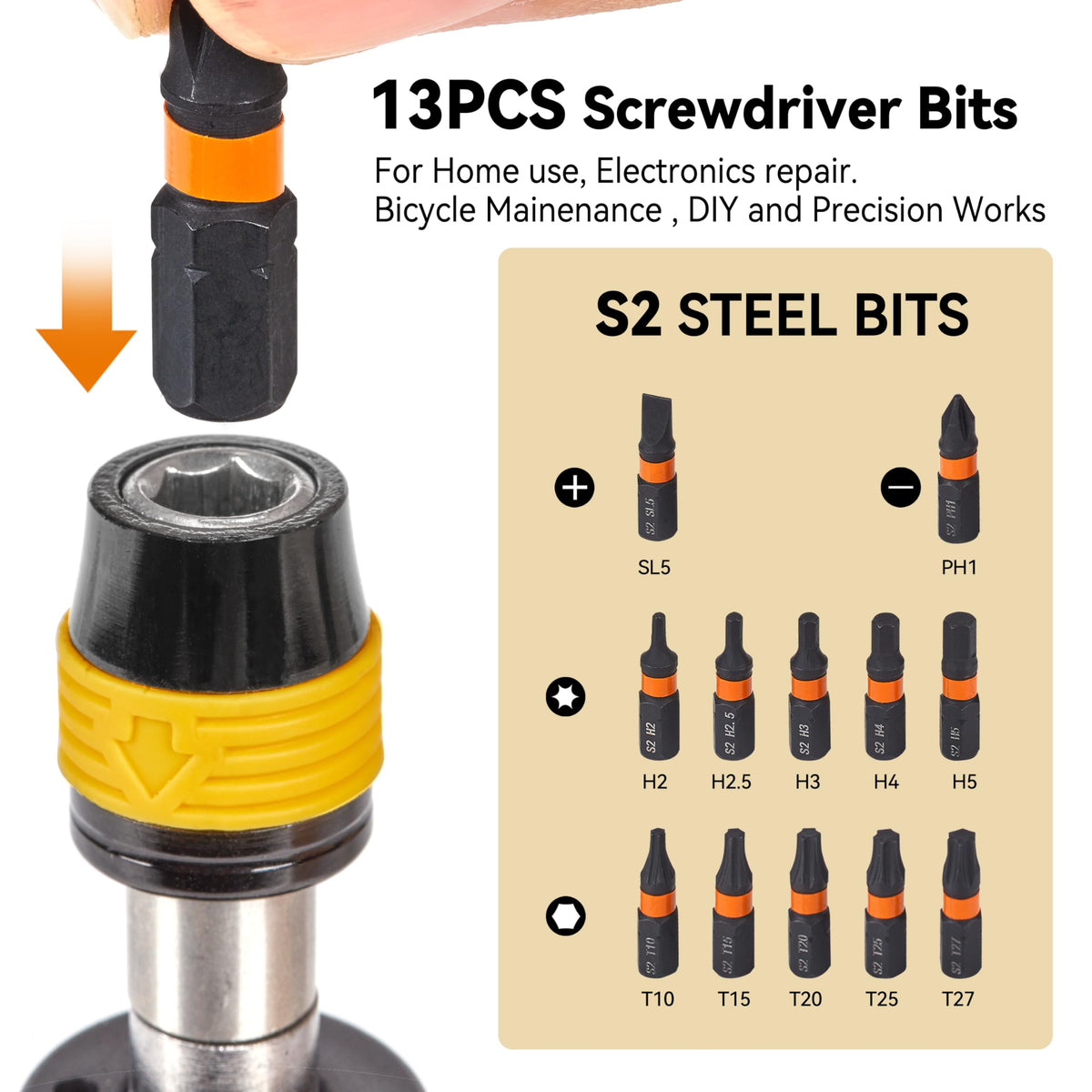 Torque Screwdriver Set 13-Piece 1/4" Drive M8356