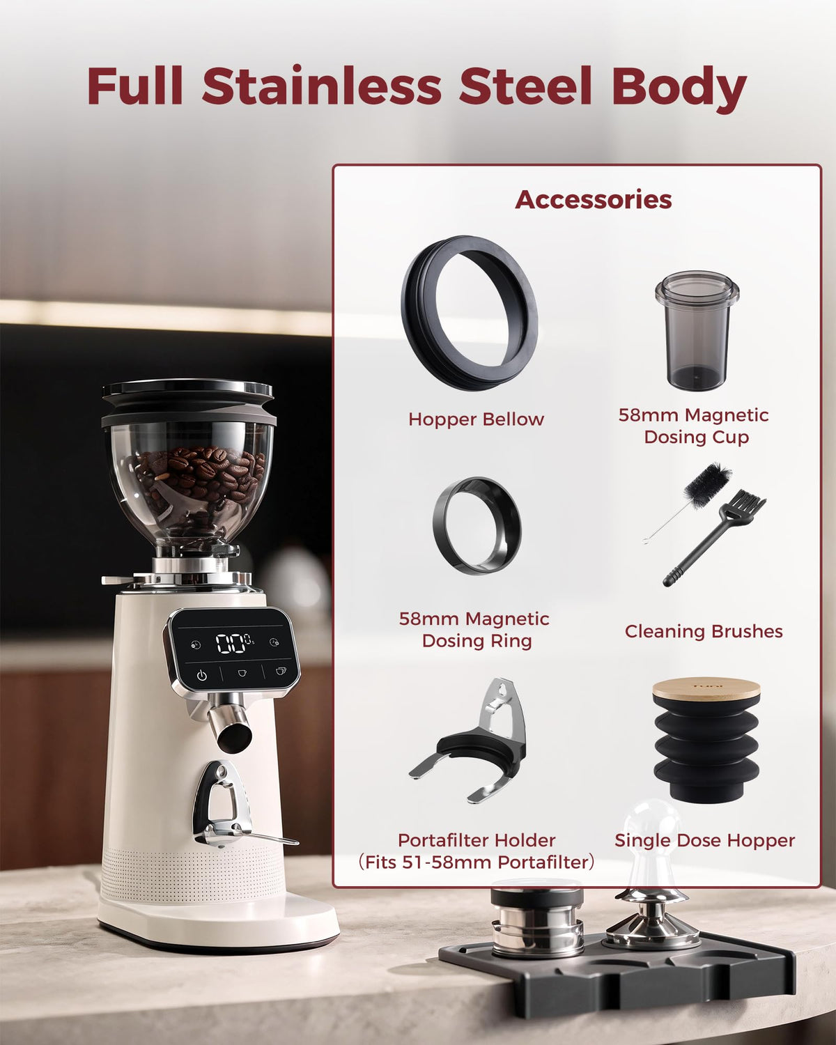 64mm Flat Burr Coffee Grinder I20722
