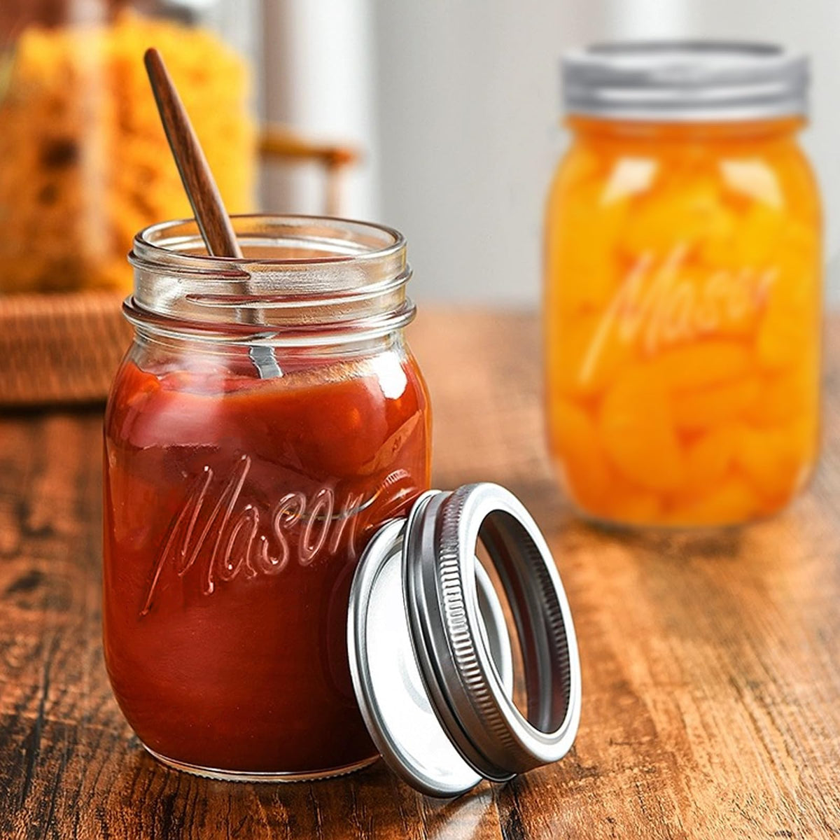 16 Oz 6 Pack Regular Mouth Mason Jars F37299