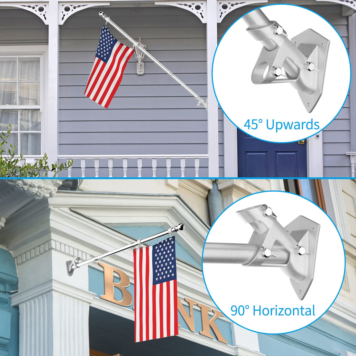 6 FT Stainless Steel Tangle Free Flag Pole Kit S13208