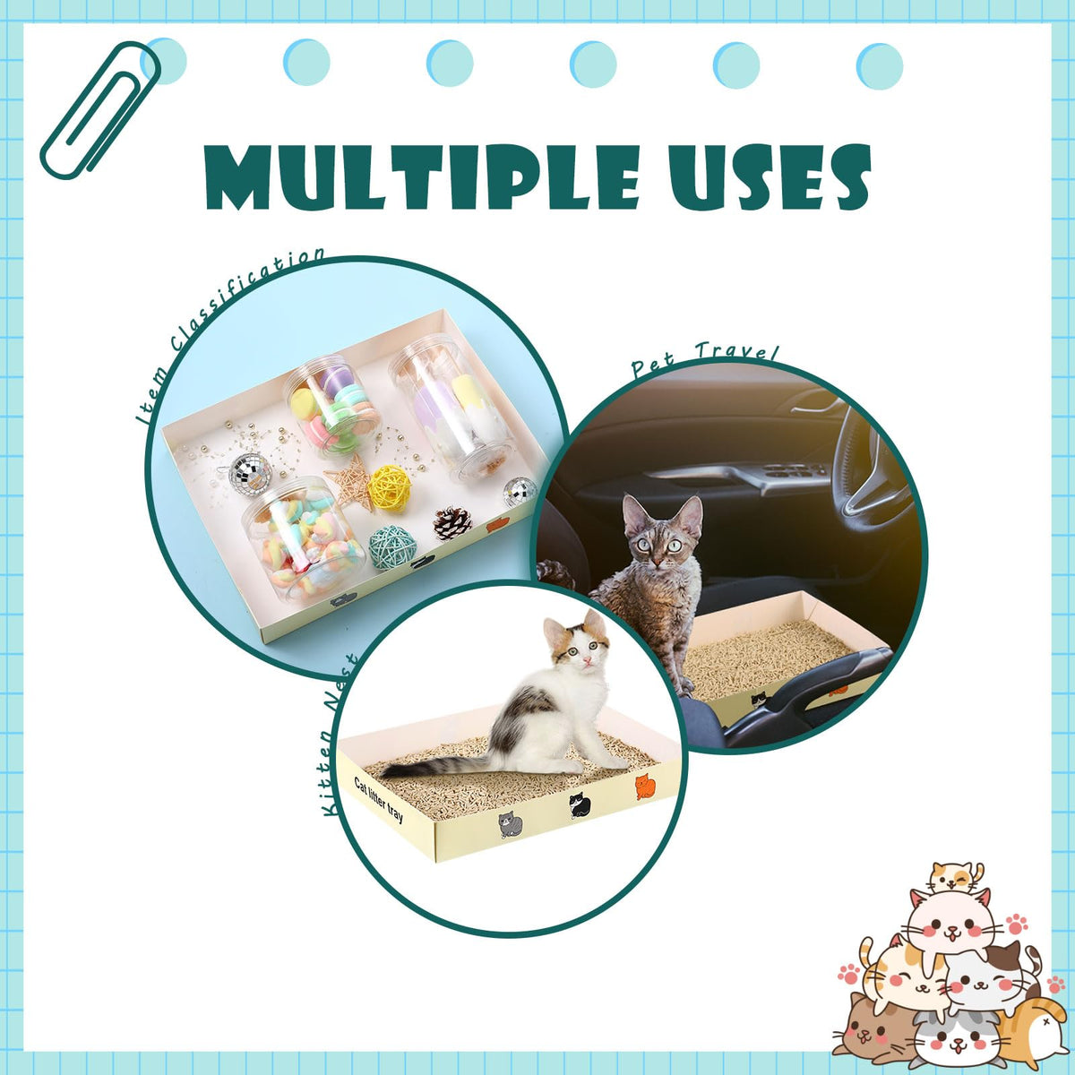 30 Pack Foldable Disposable Cat Litter Box F638899