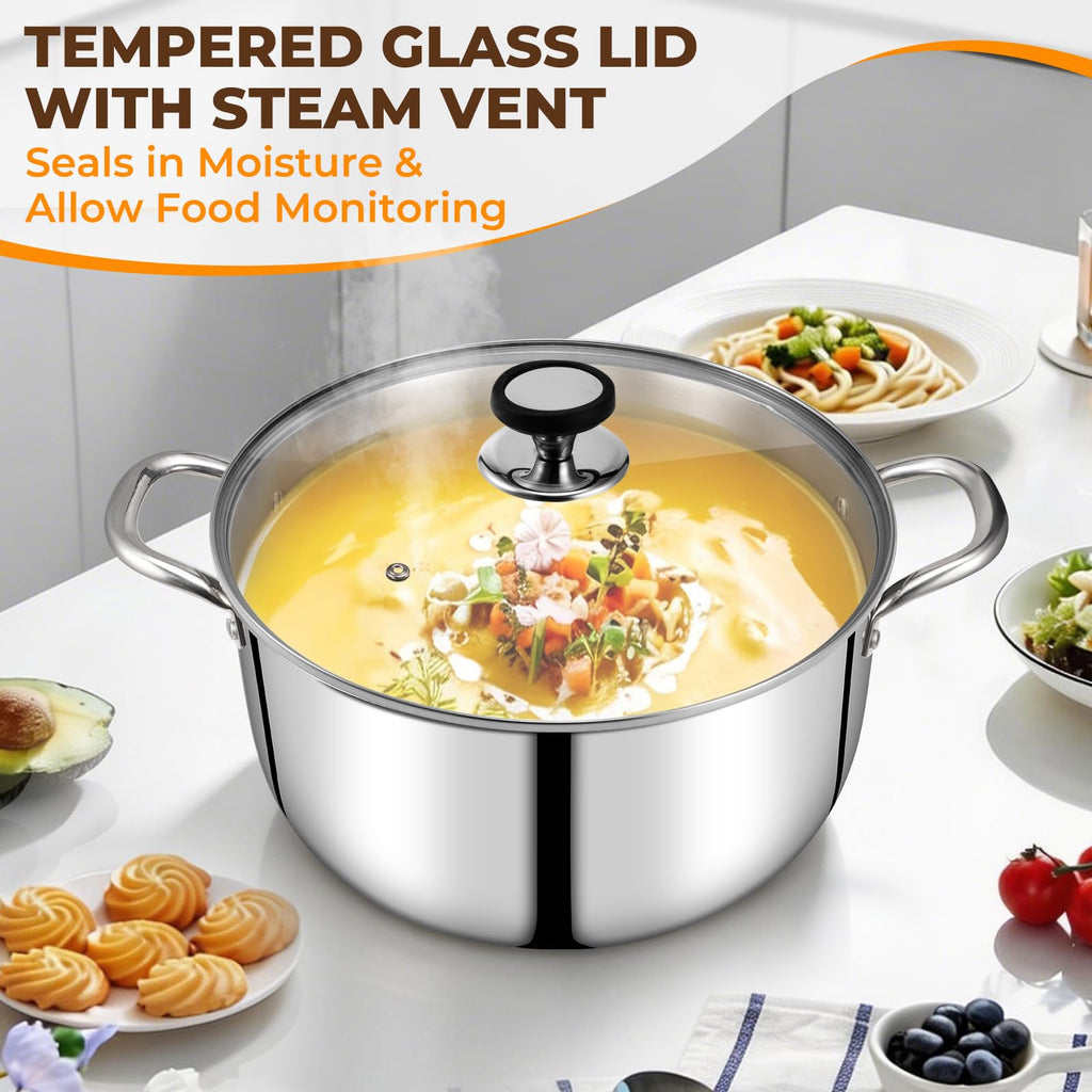 20 Quart Tri-Ply Stainless Steel Stock Pot X9220