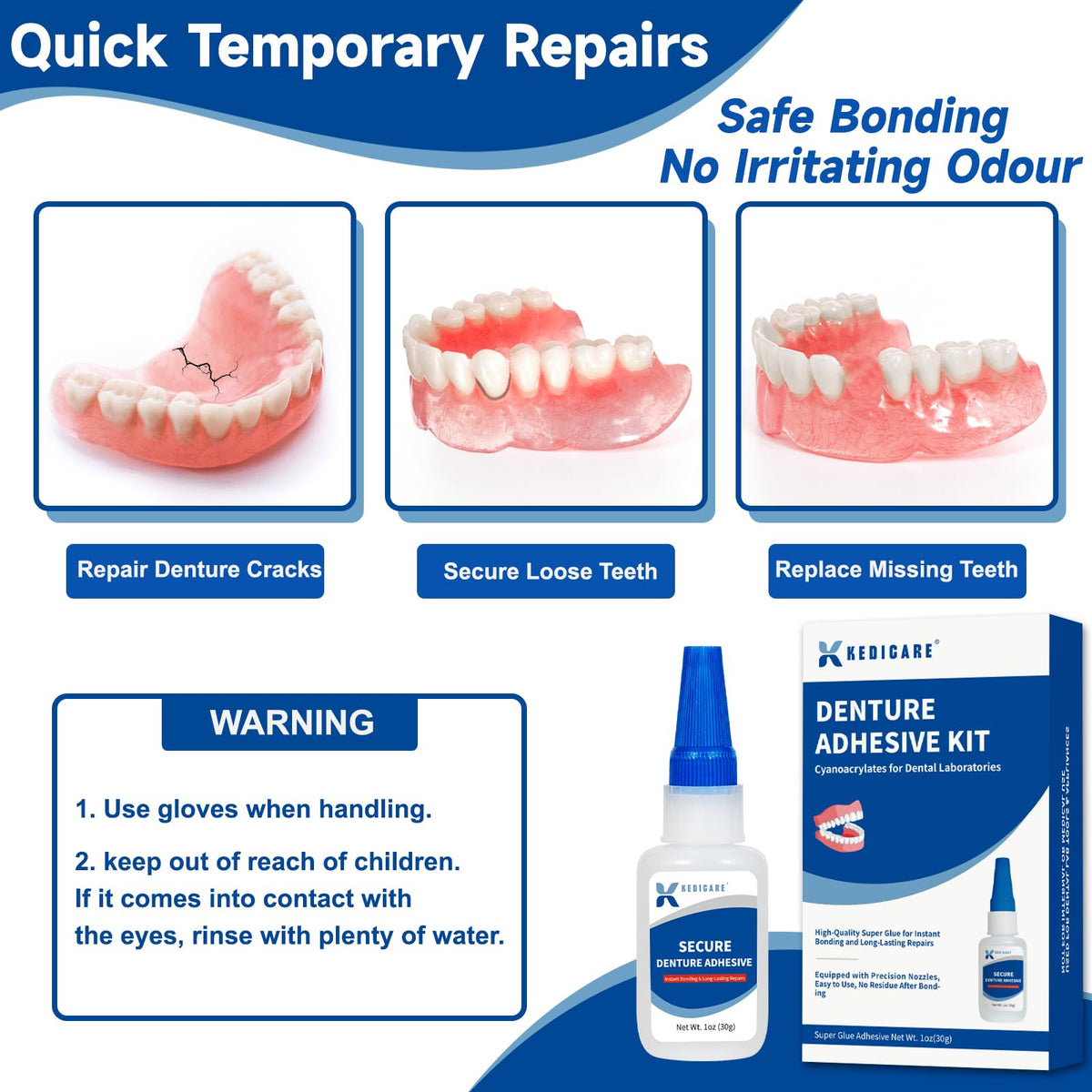Denture Repair Glue Kit 1oz W239