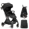 Gravity Folding Baby Stroller with Canopy & Cup Holder, Black S26397