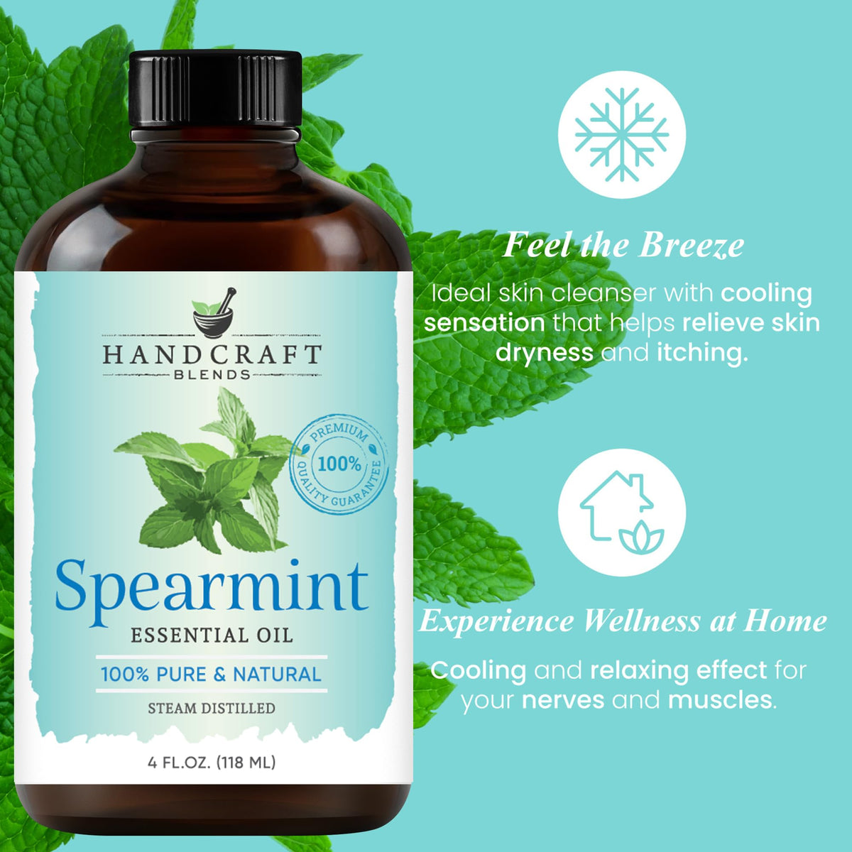 Lavender and Spearmint Essential Oils 2 x 4 Fl Oz E6208