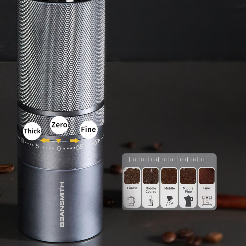 Manual Coffee Grinder 7 Star Stainless Steel Conical Burr 30g Capacity E100