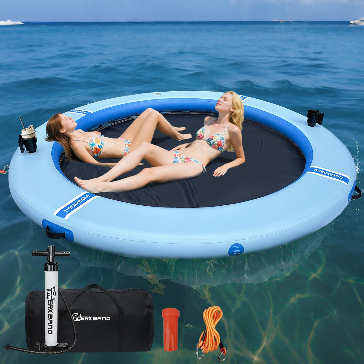 Inflatable Water Hammock with Cup Holder S99002