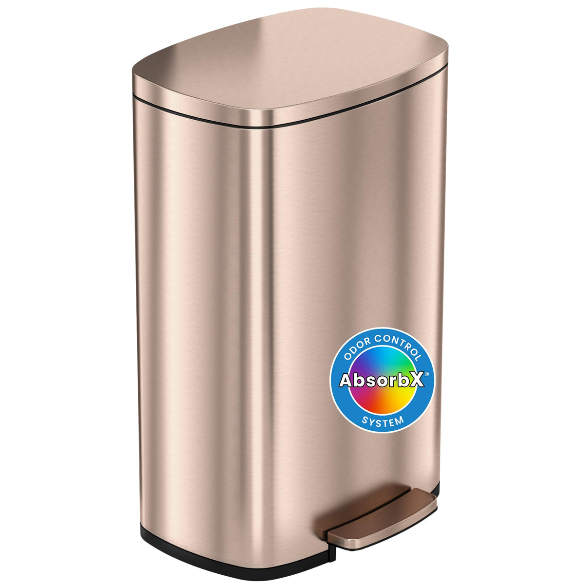 13.2 Gallon Rose Gold Stainless Steel Step Trash Can L687417