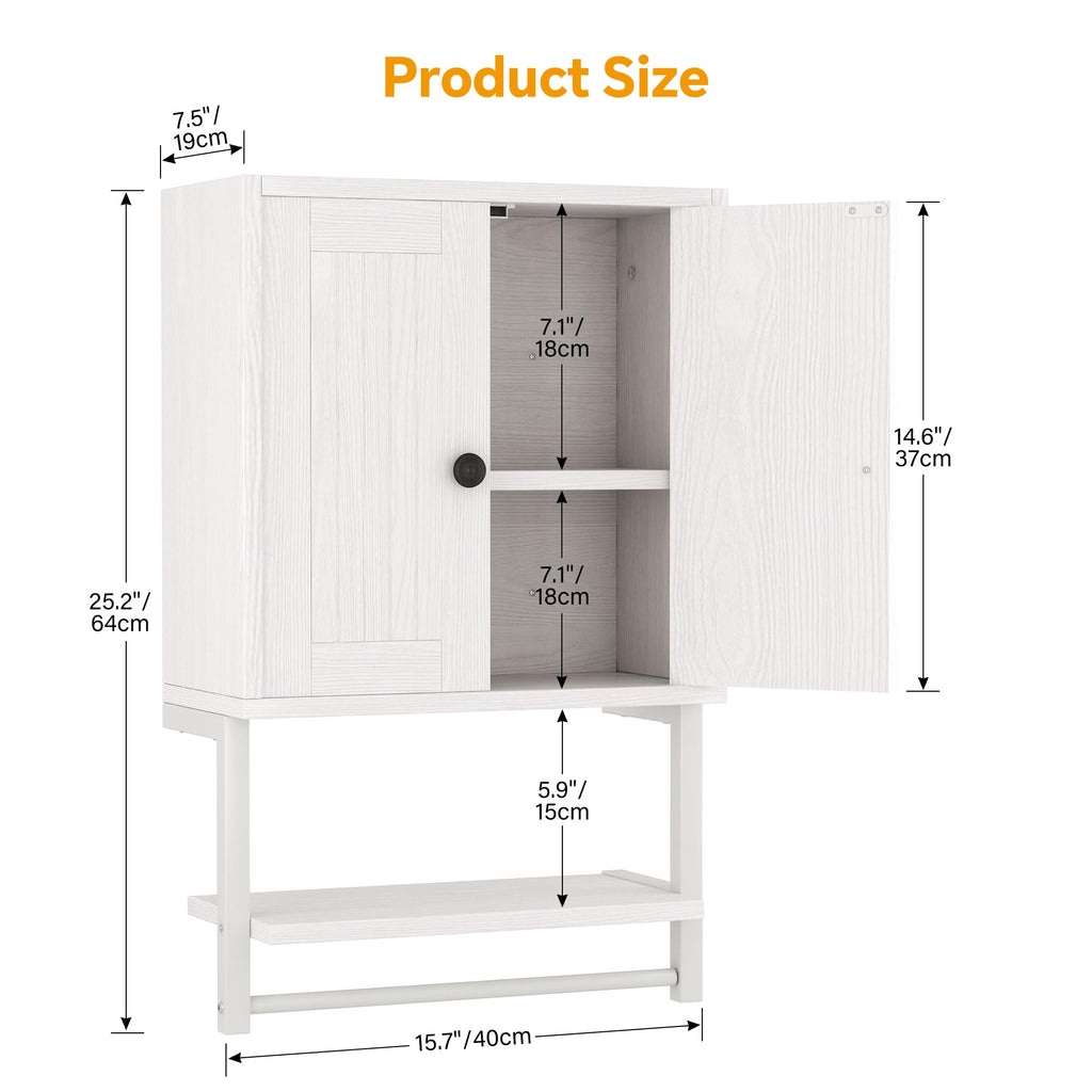Small Rustic Medicine Cabinet with Two Barn Doors B8386