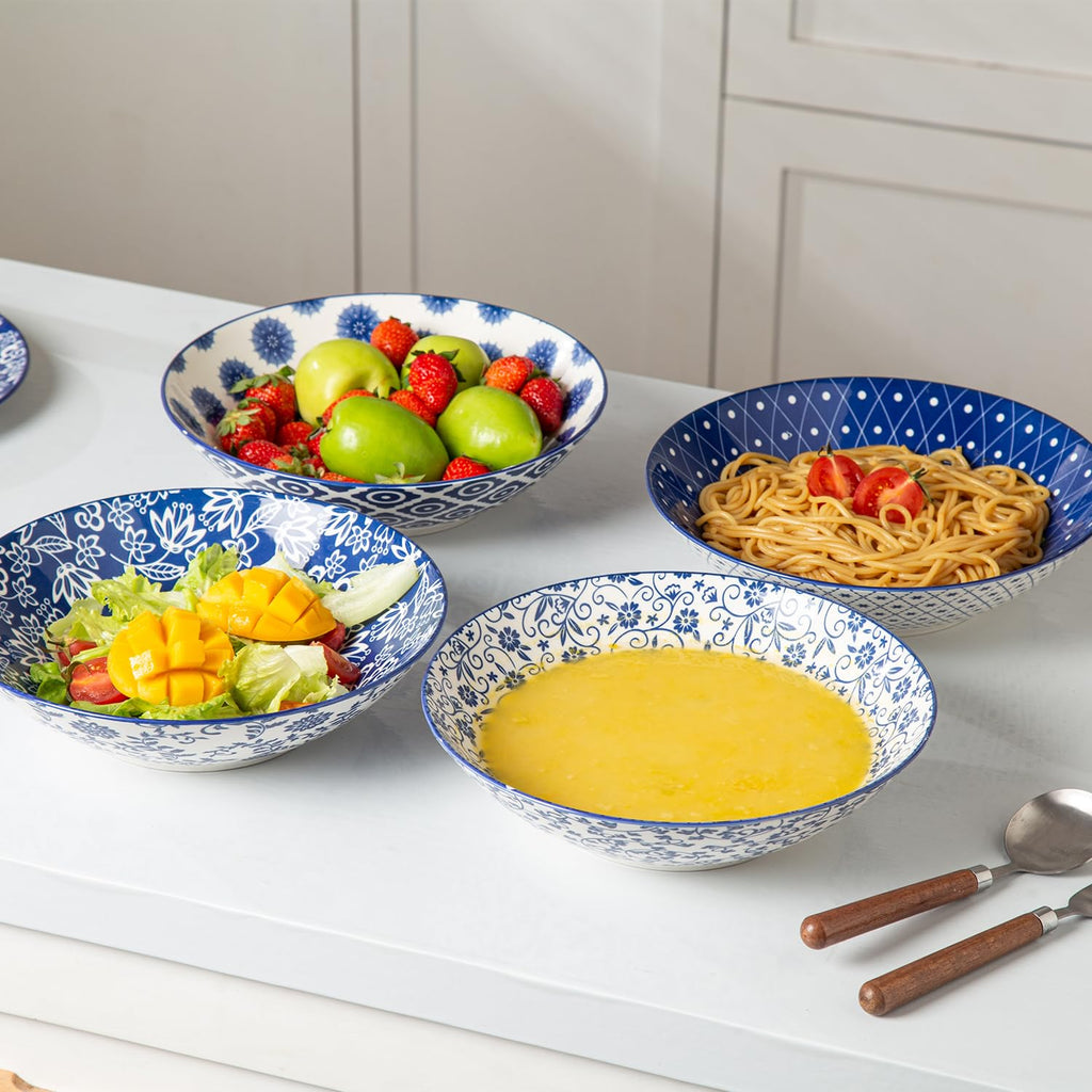 40 Oz Ceramic Pasta Bowls Set of 4 E4504