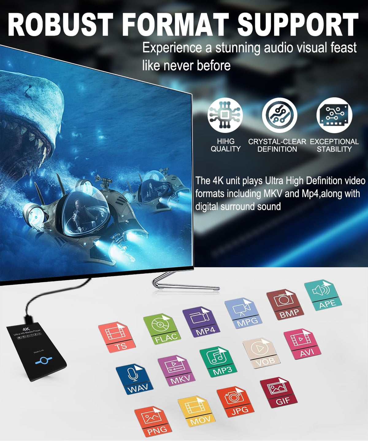 4K Ultra HD Media Player & HDD Enclosure 2-in-1 Z8014