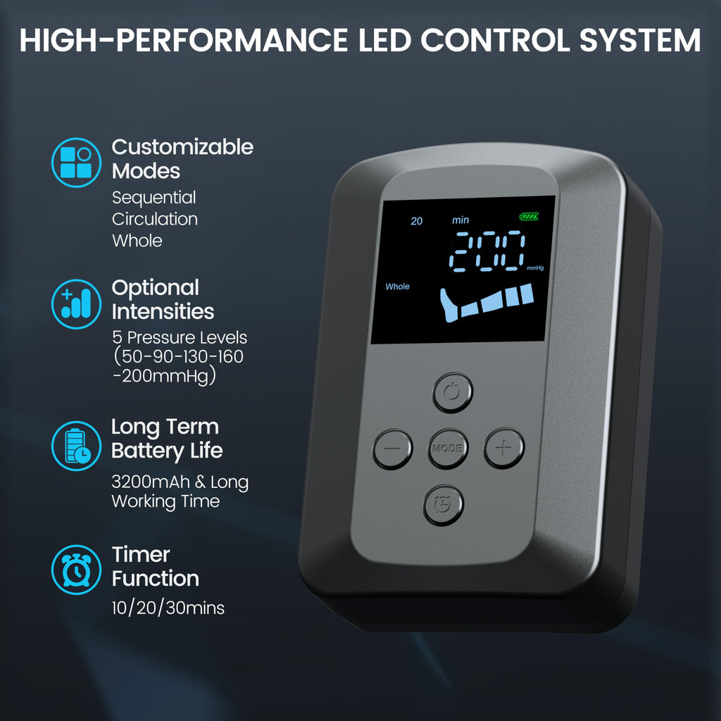 Cordless Leg Compression Massager with 5 Air Chambers Q83070